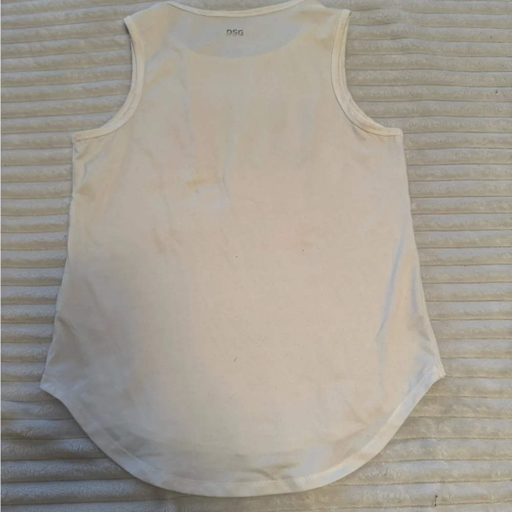 DSG White Crew Neck Tank Top